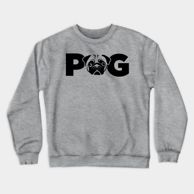 PUG dog face Crewneck Sweatshirt by airealapparel